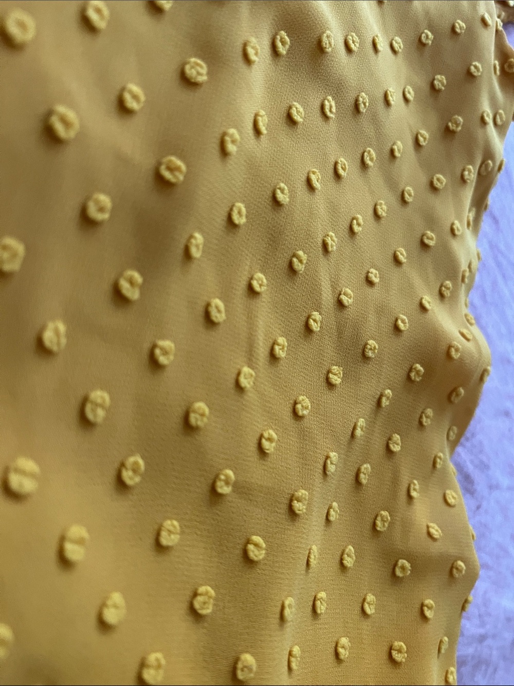 J. Crew Mustard Yellow Swiss Dot Blouse - Picture 4 of 4